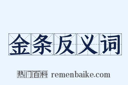 金条反义词是什么意思的图片